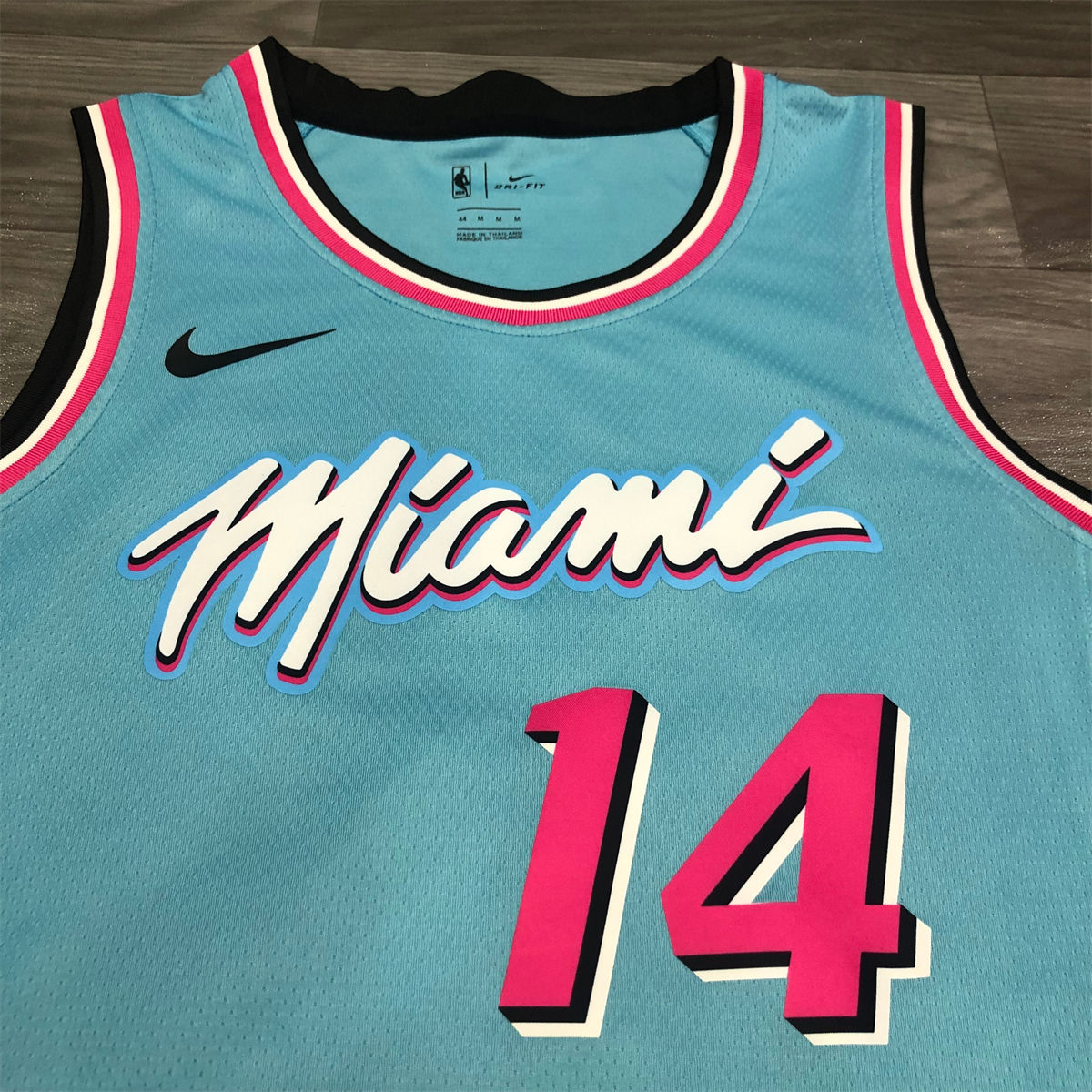 NBA Miami Hearts round neck Light Blue Jersey HERRO#14 S-XXL