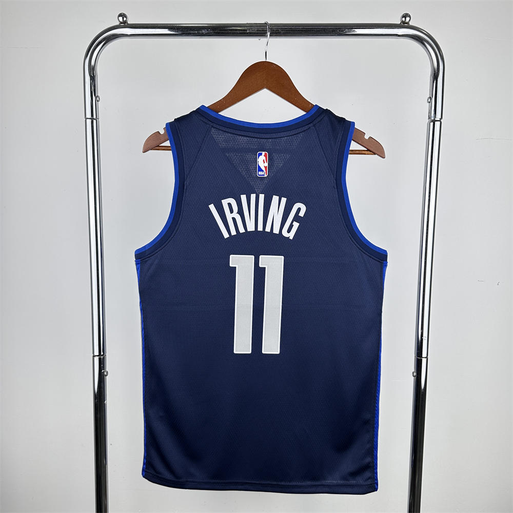 NBA Dallas Mavericks V-Neck Snow Mountain Royal Blue Jersey IRVING#11 S-XXL