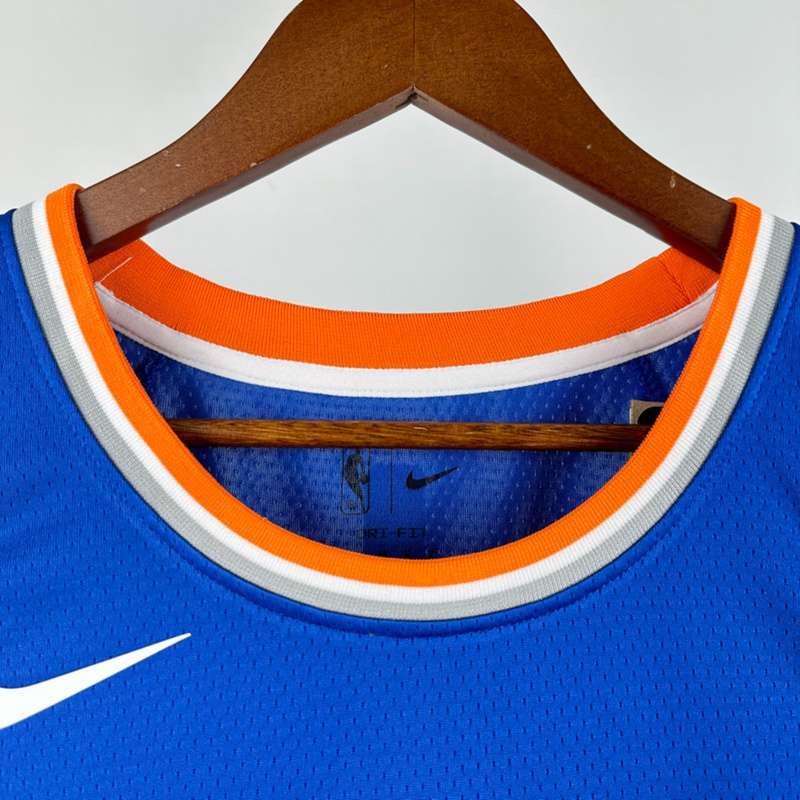 NBA New York Knicks Round Neck Blue jersey CLARKSON#00 S-XXL