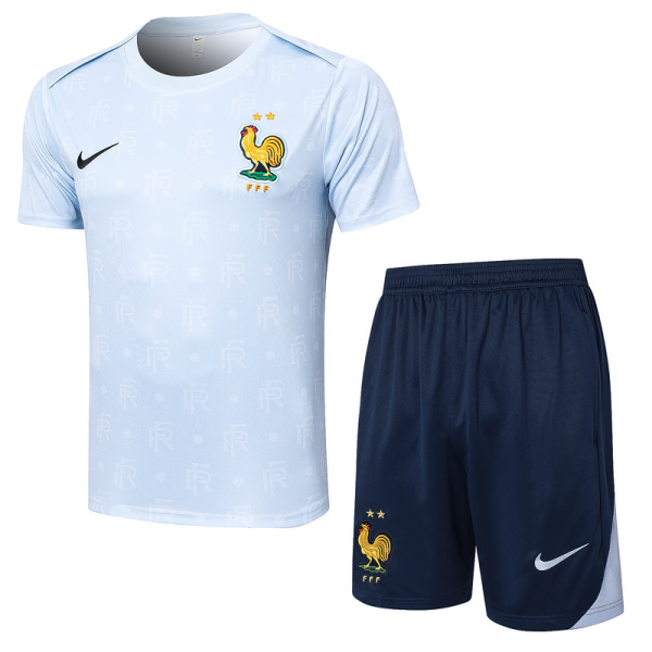 24/25 France light blue Training Set Shirt and Shorts