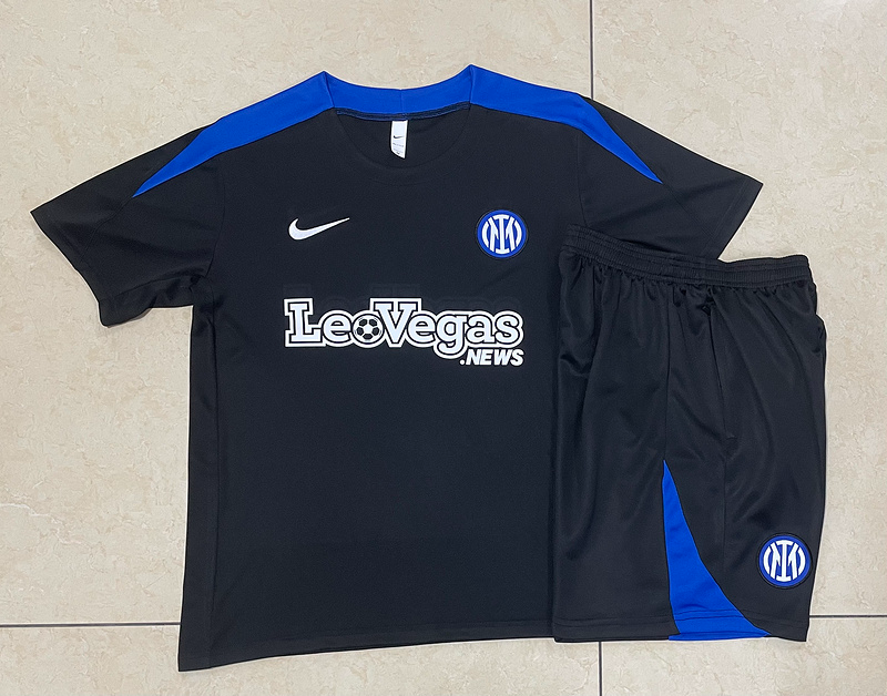 24/25 Inter Milan Black Training Set Shirt and Shorts