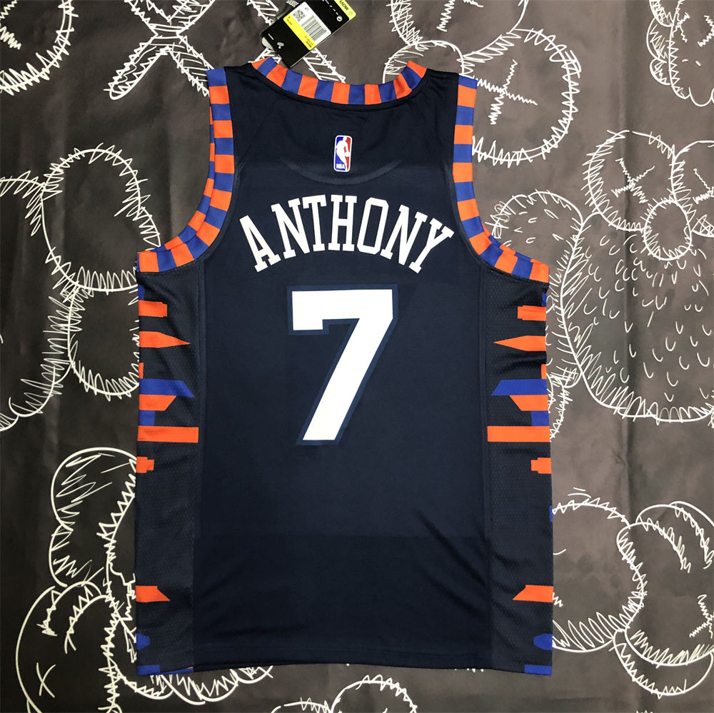 NBA New York Knicks Round Neck Black jersey S-XXL