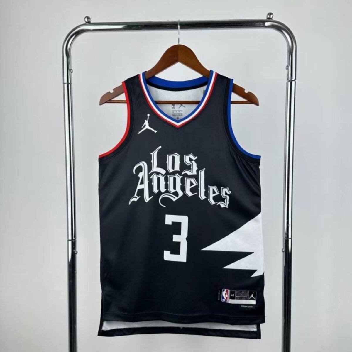 NBA Los Angeles Clippers V-Neck Black jersey PAUL#3 S-XXL