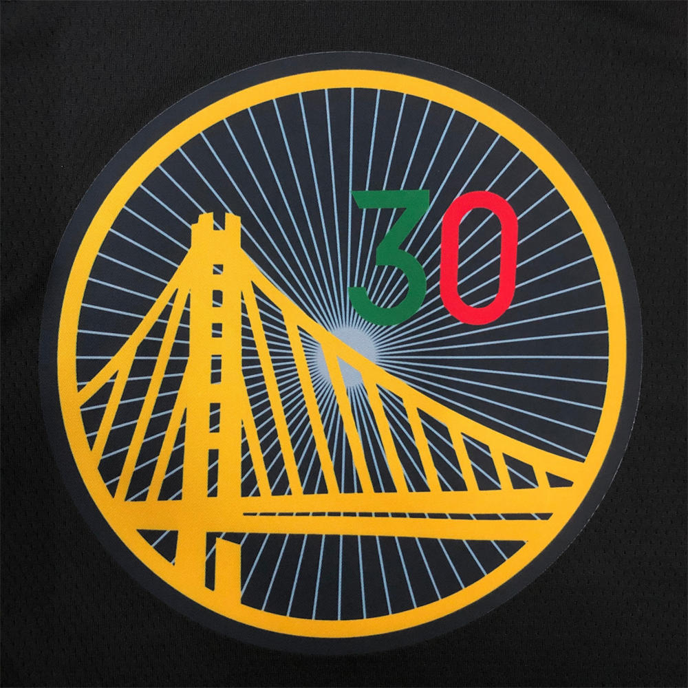 NBA Golden State Warriors V-Neck Mexico Edition 75th Anniversary Black Jersey CURRY#30 S-XXL