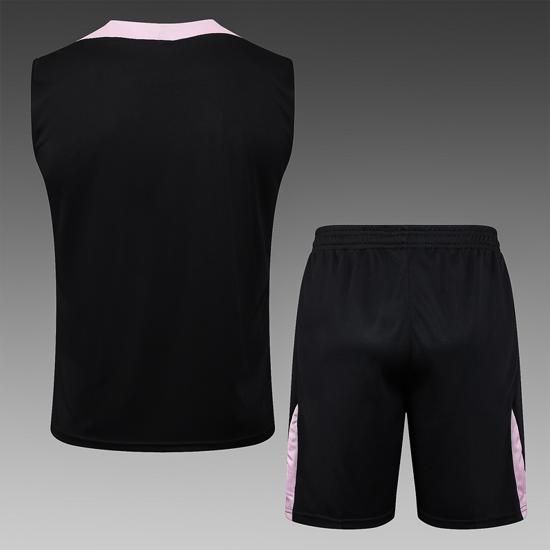24/25 Paris Black Training Set Shirt and Shorts