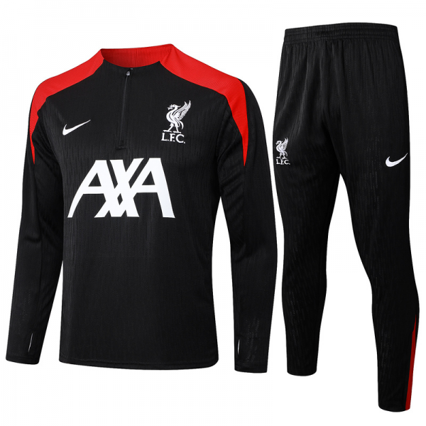 24/25 Liverpool Black Long-sleeved half-pull training kit Football team kit