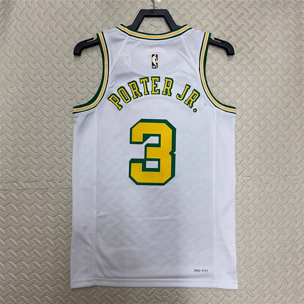 NBA Houston Rockets Round Neck White Jersey PORTER JR.#3 S-XXL
