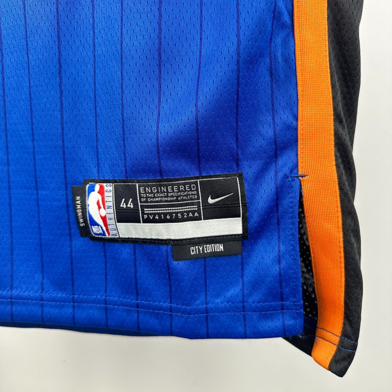 NBA New York Knicks 2024 Round Neck Blue jersey CLARKSON#00 S-XXL