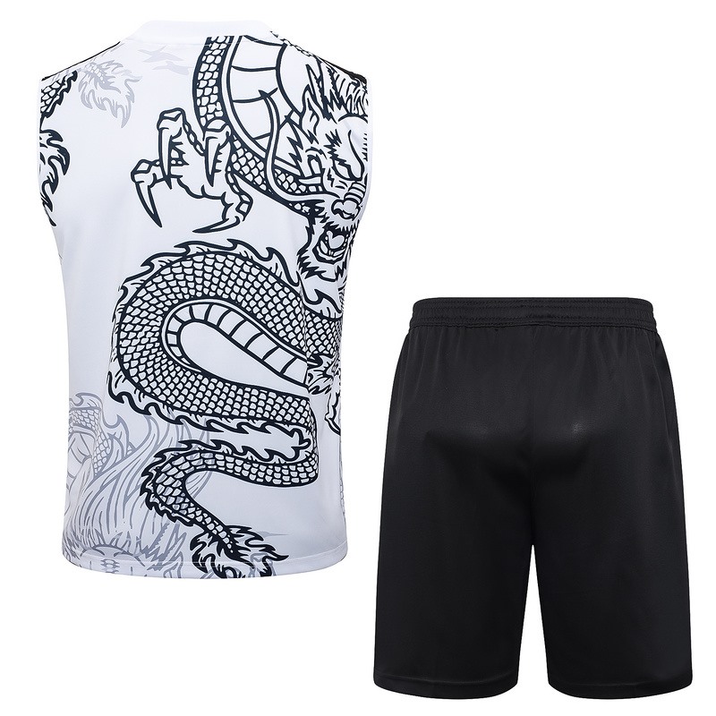 24/25 Real Madrid White Training Set Shirt and Shorts