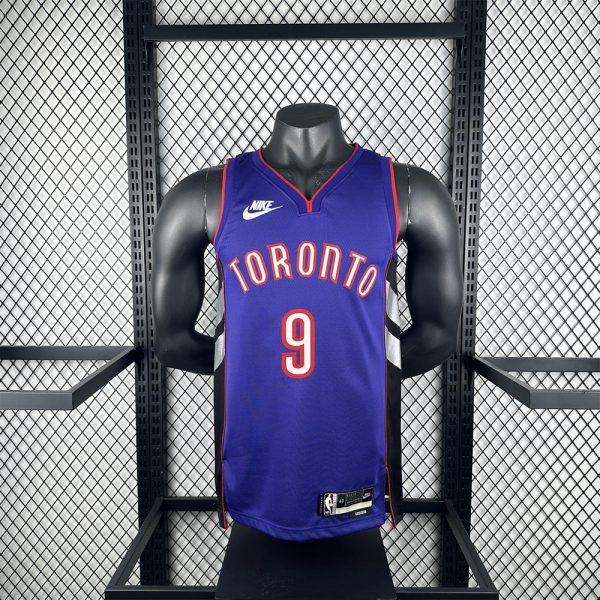 NBA Toronto Raptors 24/25 Retro Purple V-Neck Jersey BARRETT#9 S-XXL