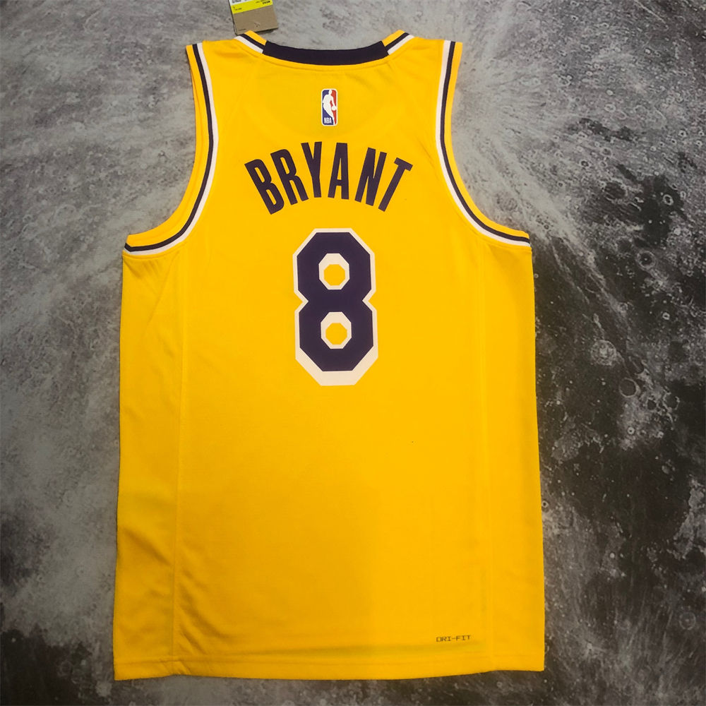 NBA Los Angeles Lakers BRYANT#8 2022/23 Gold Association Edition Swingman Jersey S-XXL