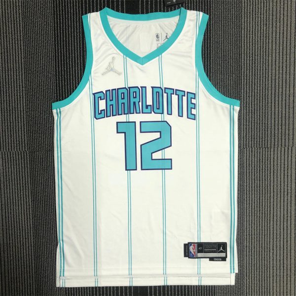 NBA Charlotte Hornets V-Neck 75th Anniversary WHITE Jersey OUBRE JR.#12 S-XXL