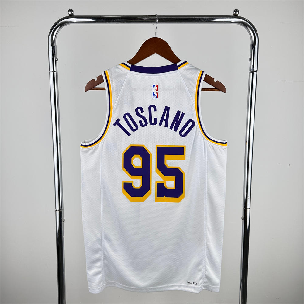 NBA Los Angeles Lakers TASCANO#95 2022/23 White Association Edition Swingman Jersey S-XXL