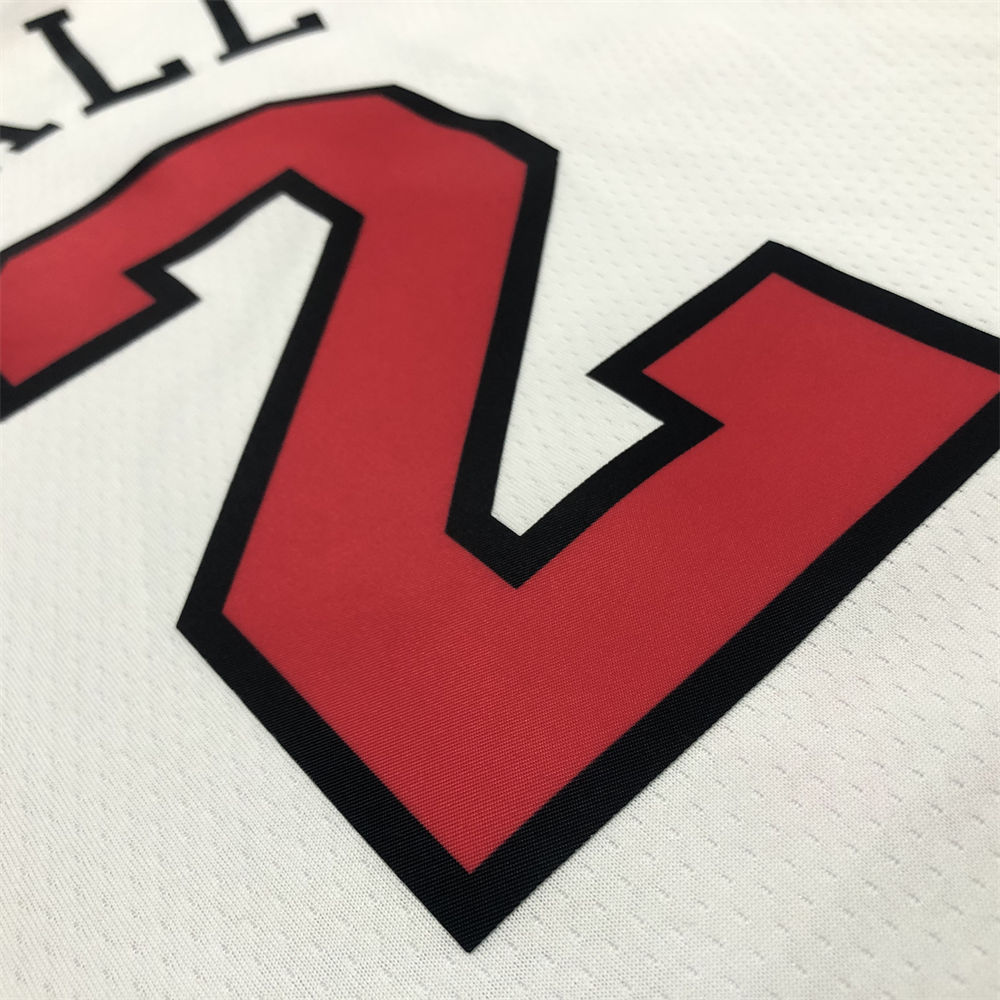 NBA Chicago Bulls Round Neck White Jersey BALL#2 S-XXL