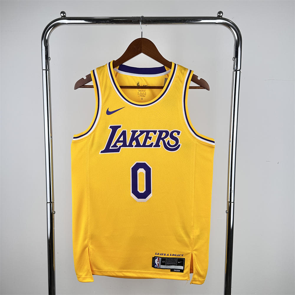 NBA Los Angeles Lakers WESTBROOK#0 2022/23 Gold Association Edition Swingman Jersey S-XXL