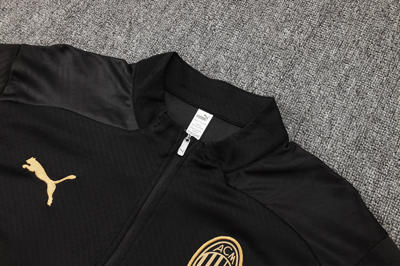 24/25 AC Milan Black Long-sleeved half-pull training kit Football team kit