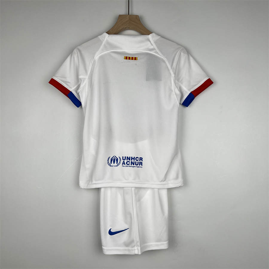23/24 Kids Barcelona Away jersey Kid Kits Size 16-28
