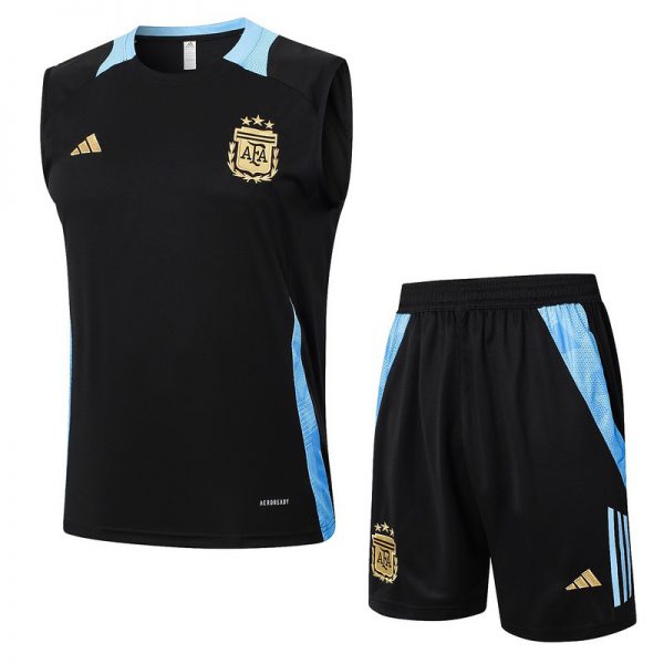 24/25 Argentina Black Training Set Shirt and Shorts