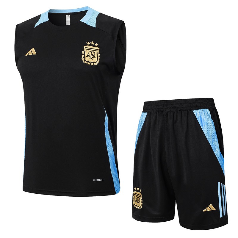 24/25 Argentina Black Training Set Shirt and Shorts