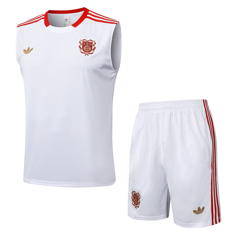 2025/26 Bayern Munich White Training Set Shirt and Shorts