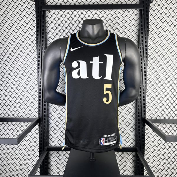 NBA Altanta Hawks 2024 Round Neck City Edition Black Jersey MURRAY#5 S-XXL