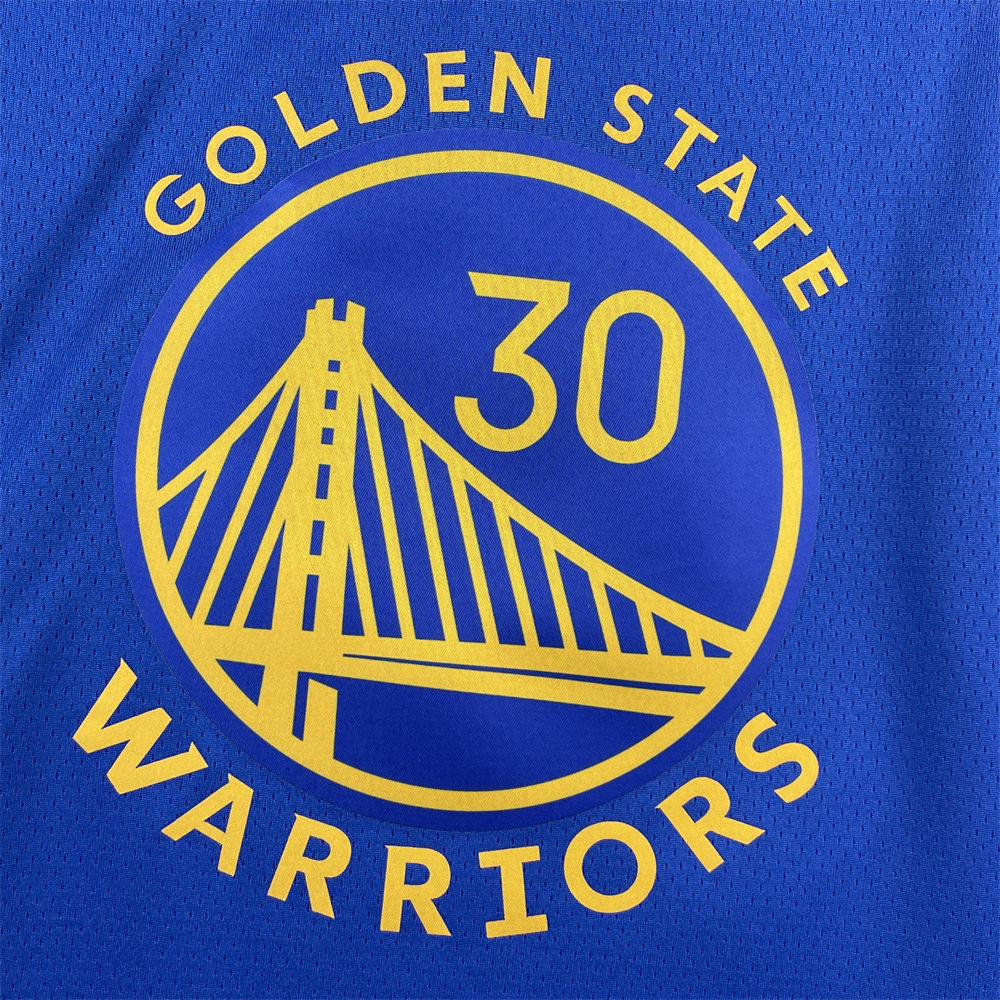 NBA Golden State Warriors 2023 V-Neck Blue Jersey CURRY#30 S-XXL