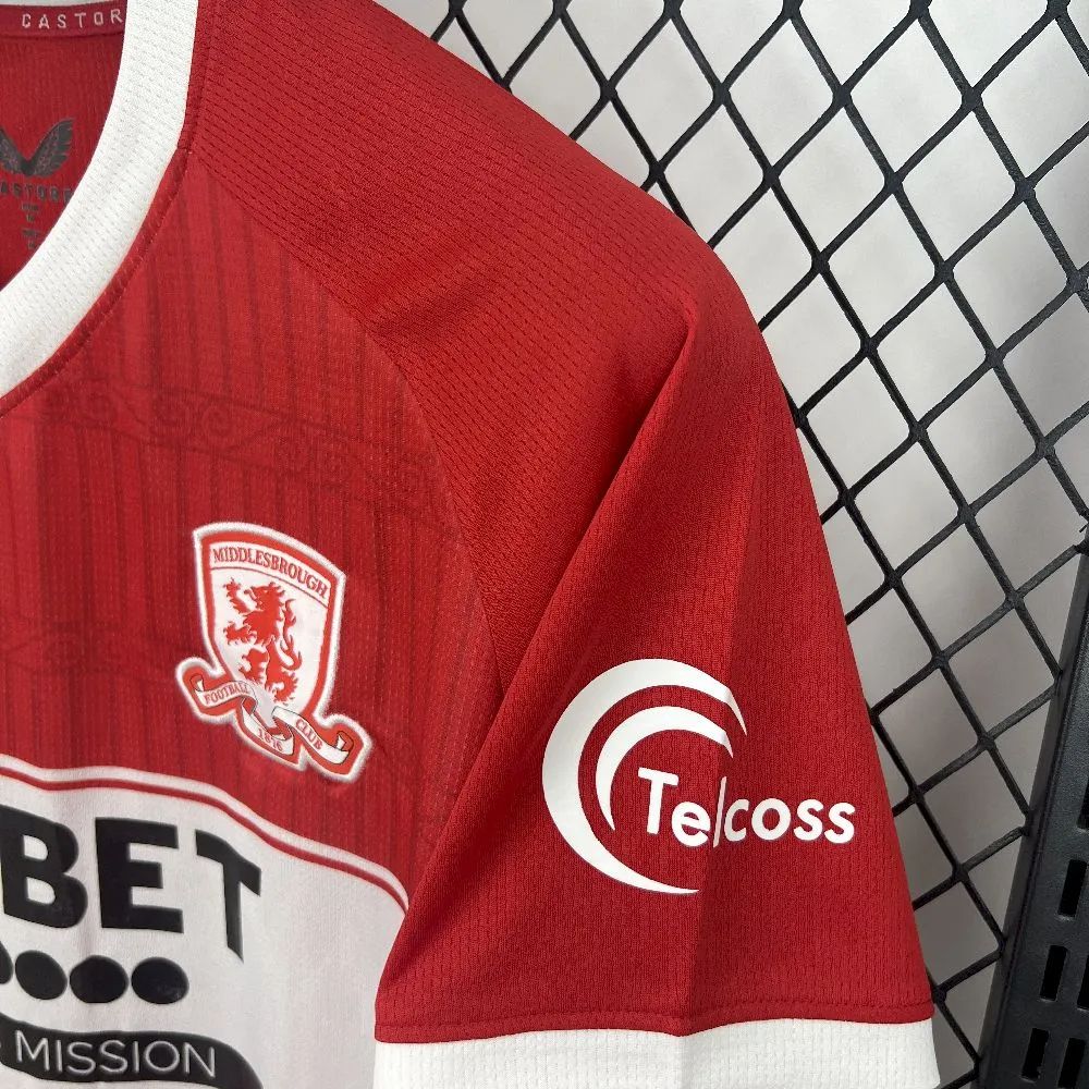 2025/26 Middlesbrough Home Red jersey Fan version