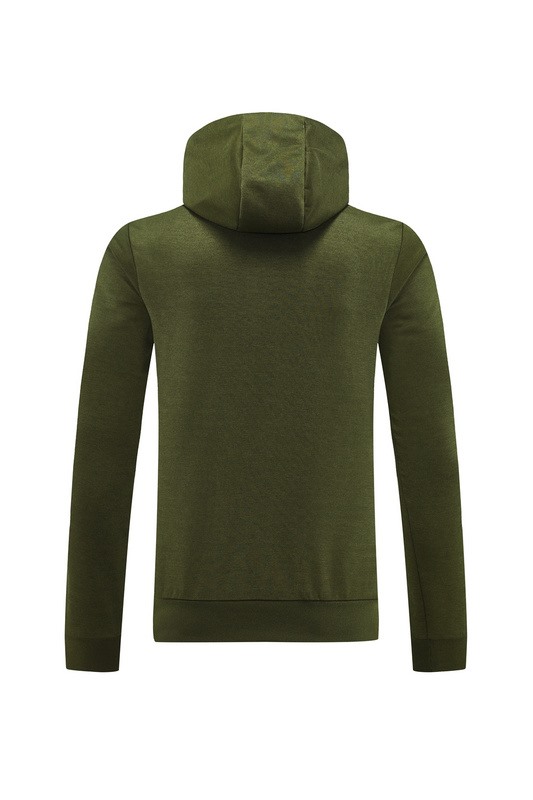 2024 Napoli Army Green Hoodie Jacket Kit Set Football Team Shirt Sports Fashion