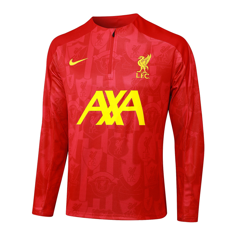 24/25 Liverpool Red Long-sleeved half-pull training kit Football team kit