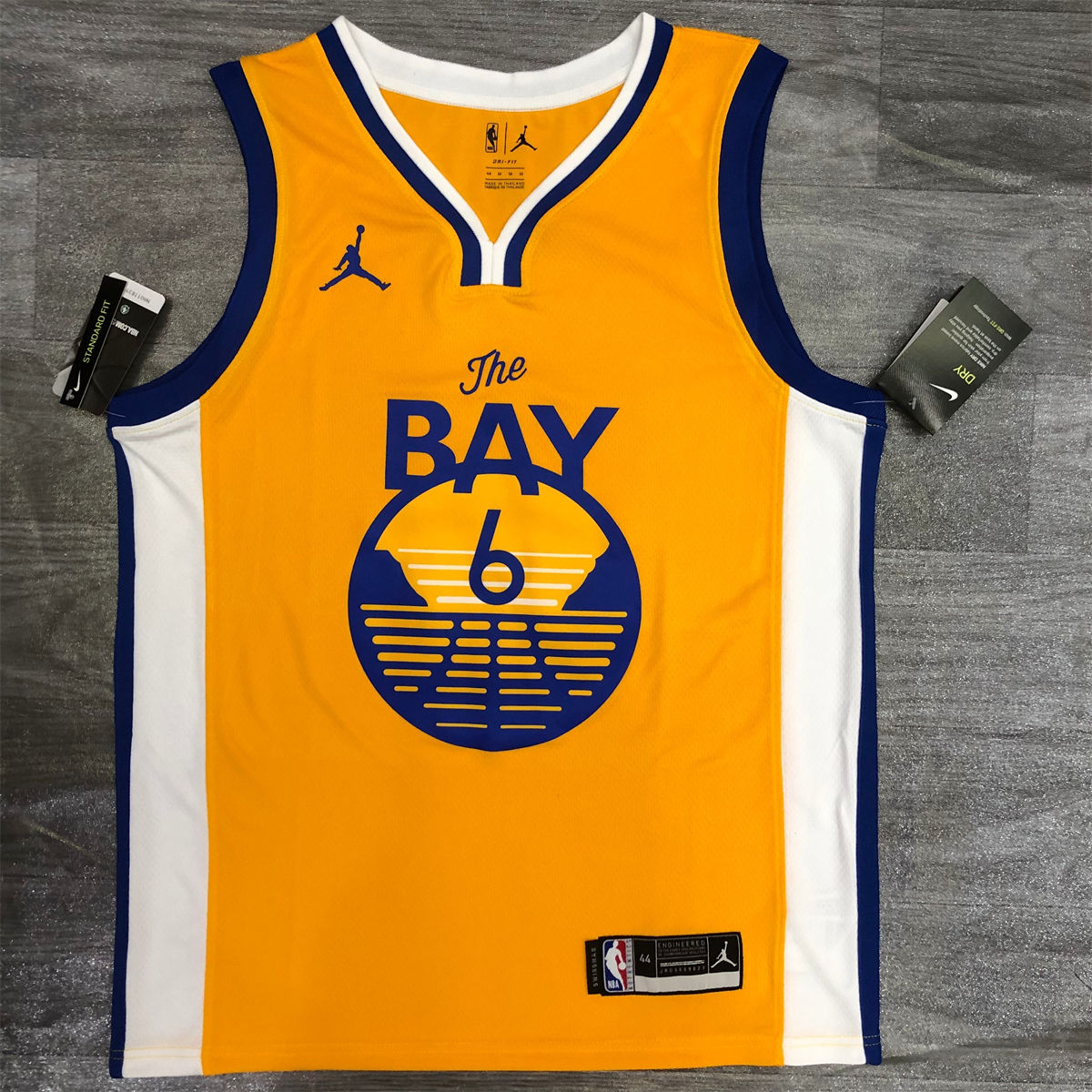 NBA Golden State Warriors v neck Yellow Jersey YOUNG#6 S-XXL