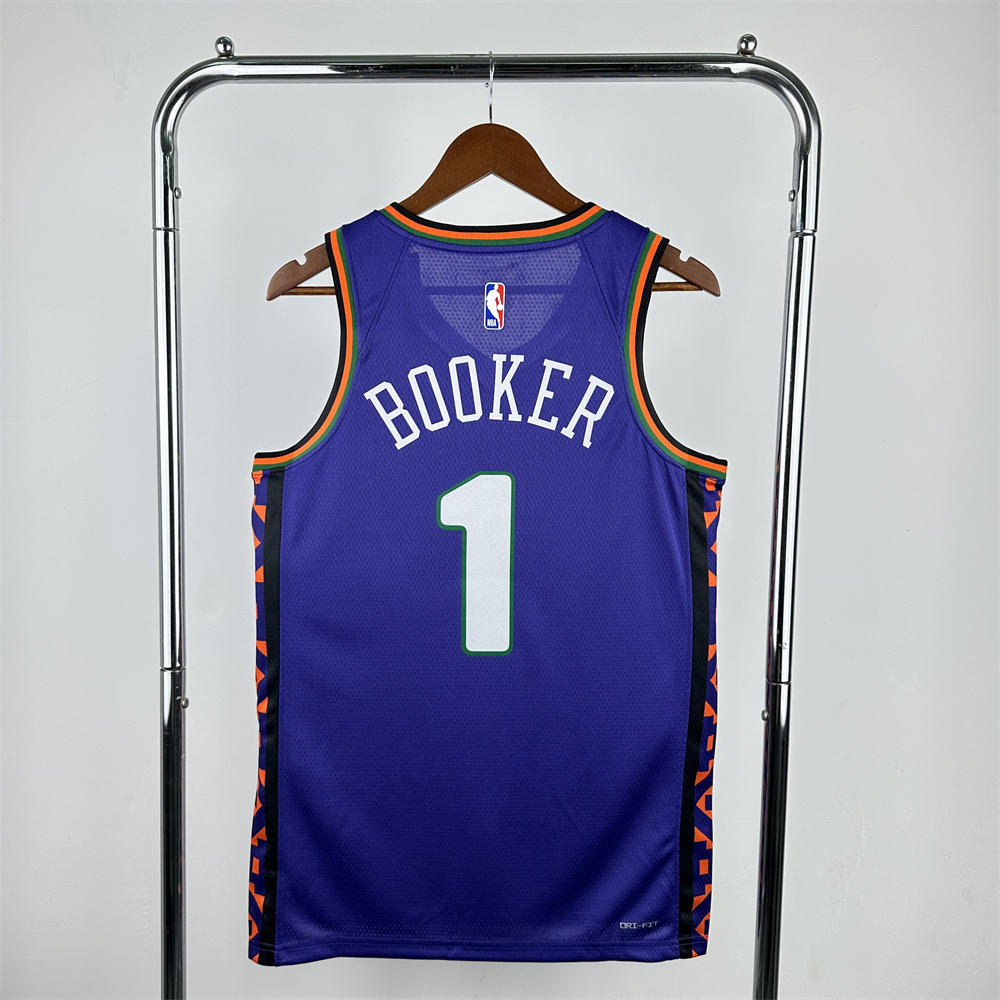 NBA Phoenix Suns 24/25 City Edition BOOKER#1 Purple Jersey S-XXL