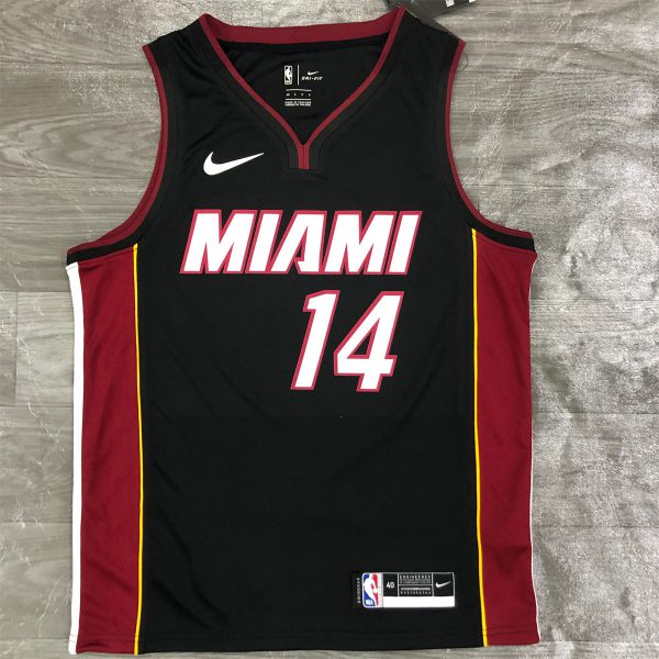 NBA Miami Hearts V-Neck Black Jersey HERRO#14 S-XXL