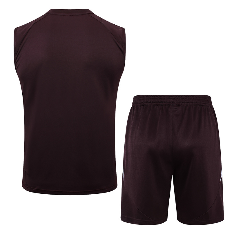 24/25 Bayern Munich Red-brown Training Set Shirt and Shorts