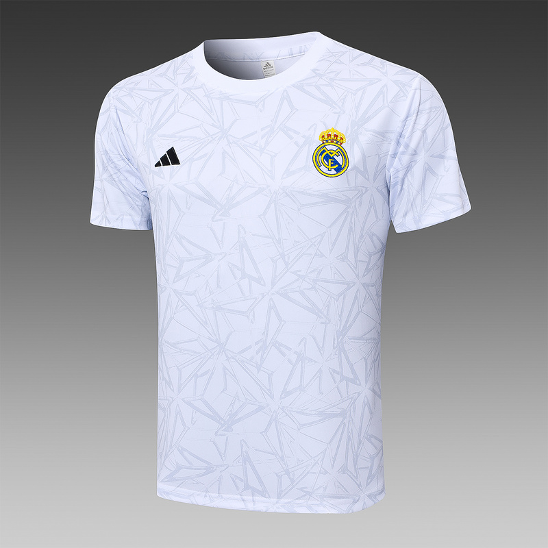 24/25 Real Madrid White Training Set Shirt and Shorts