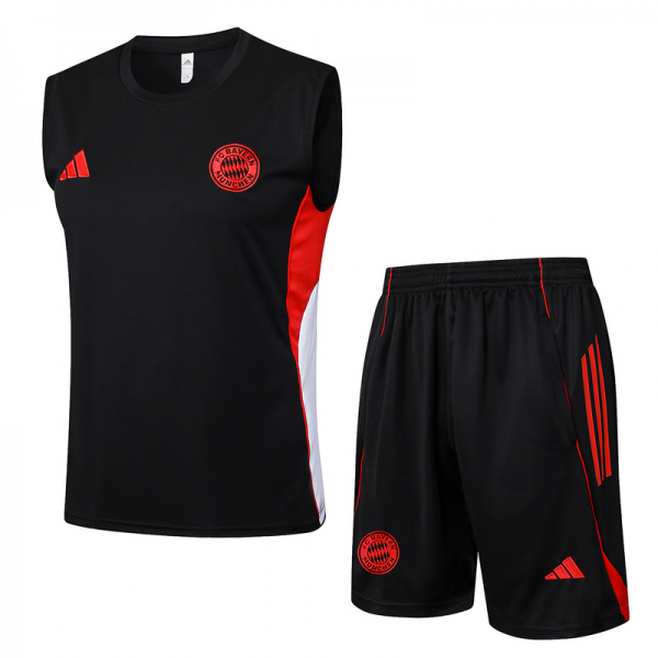 2025/26 Bayern Munich Black Training Set Shirt and Shorts