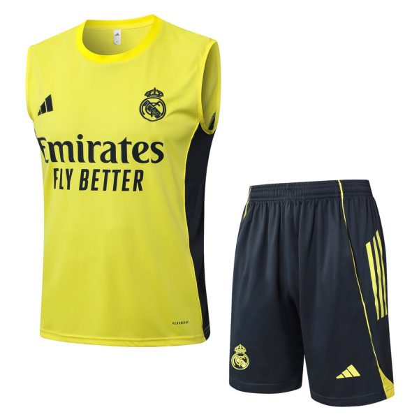 2026 Real Madrid Yellow Training Set Shirt and Shorts