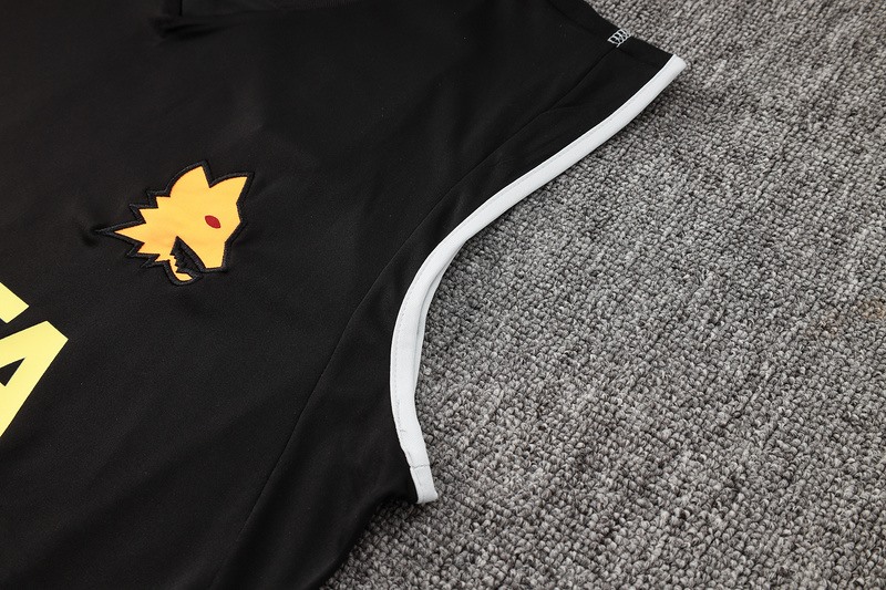 24/25 Roma Black Training Set Shirt and Shorts