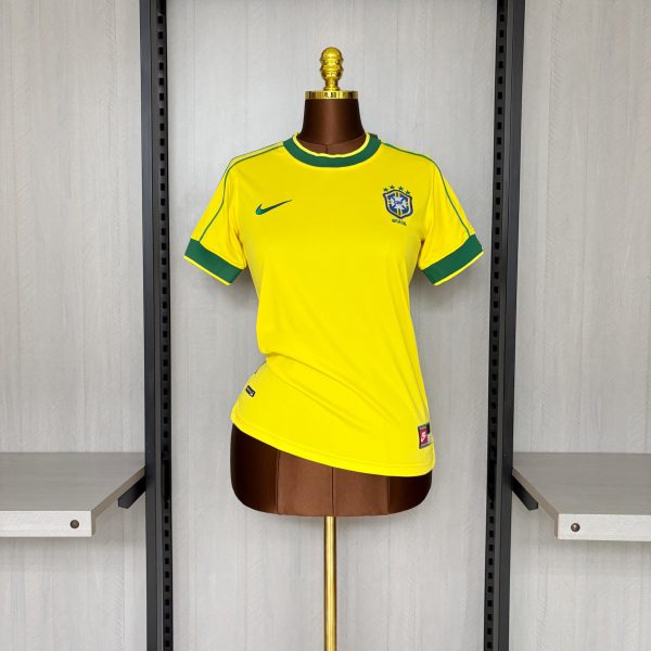 Retro 1998 Brazil Home Womens Jersey