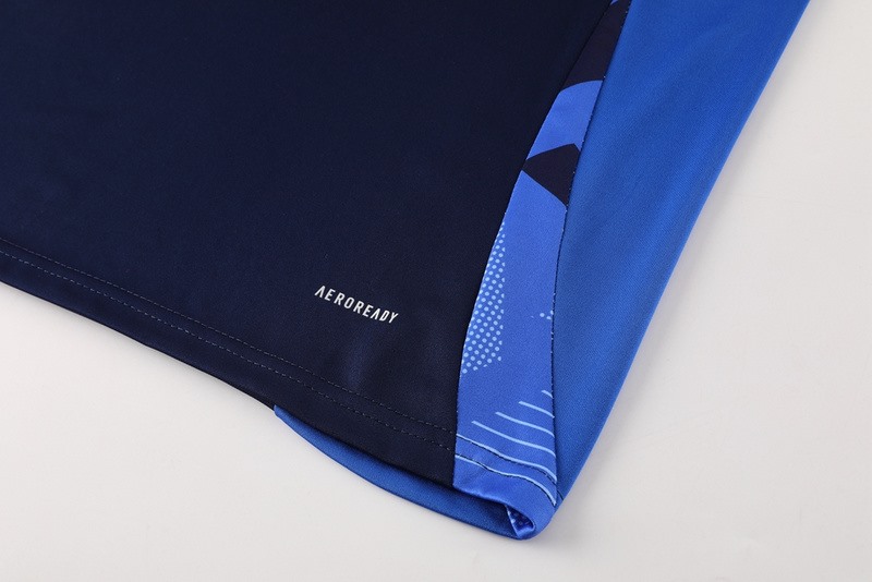 2024 Adidas Royal Blue Long-sleeved half-pull training kit Football team kit