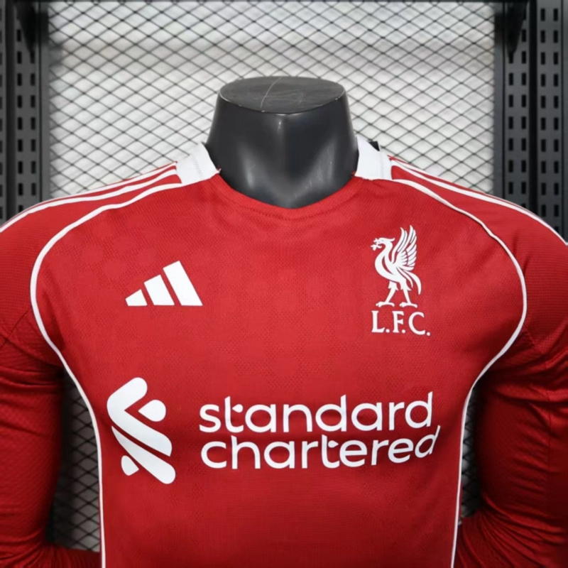 2025/26 Liverpool Home jersey Long Sleeve Jersey Player Version