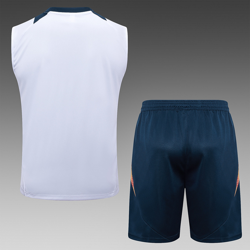 24/25 Real Madrid White Training Set Shirt and Shorts