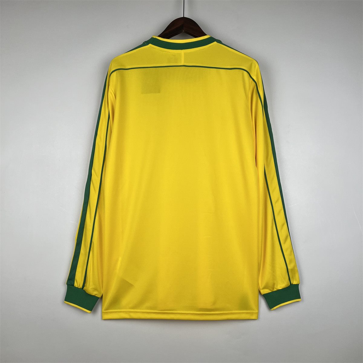 Retro 1998 Brazil home jersey Long Sleeve Fan Version