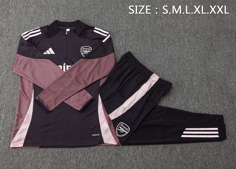 24/25 Arsenal Dark grey Long-sleeved half-pull training kit Football team kit