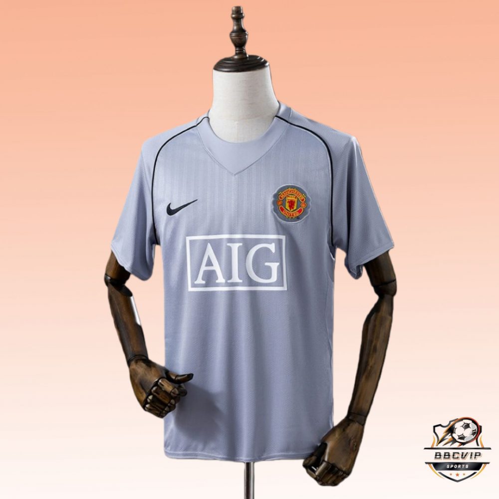 Retro Manchester United 2007/08 Grey Goalkeeper jersey Fan Version