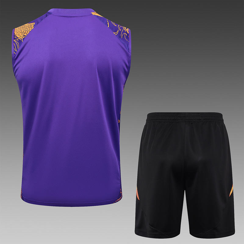 24/25 Real Madrid Purple Training Set Shirt and Shorts
