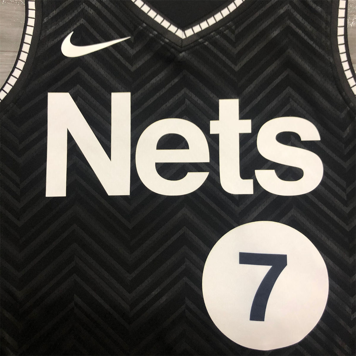 NBA Brooklyn Nets V-Neck Black Jersey DURANT#7 S-XXL