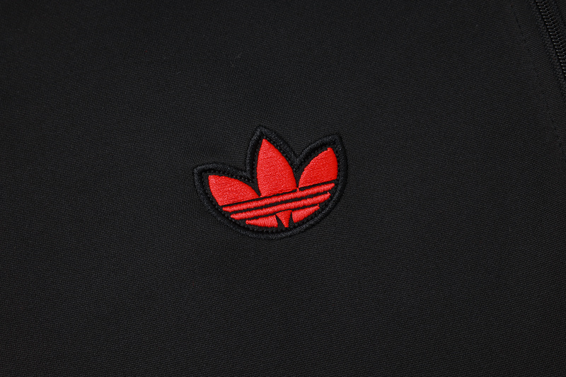 202526 Manchester United Black Long-sleeved half-pull training kit Football team kit