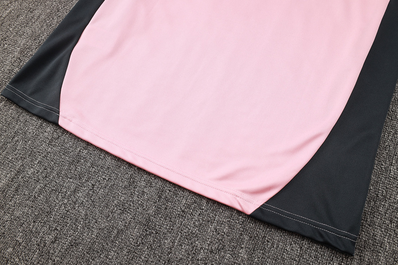 24/25 Real Madrid Pink Long-sleeved half-pull training kit Football team kit