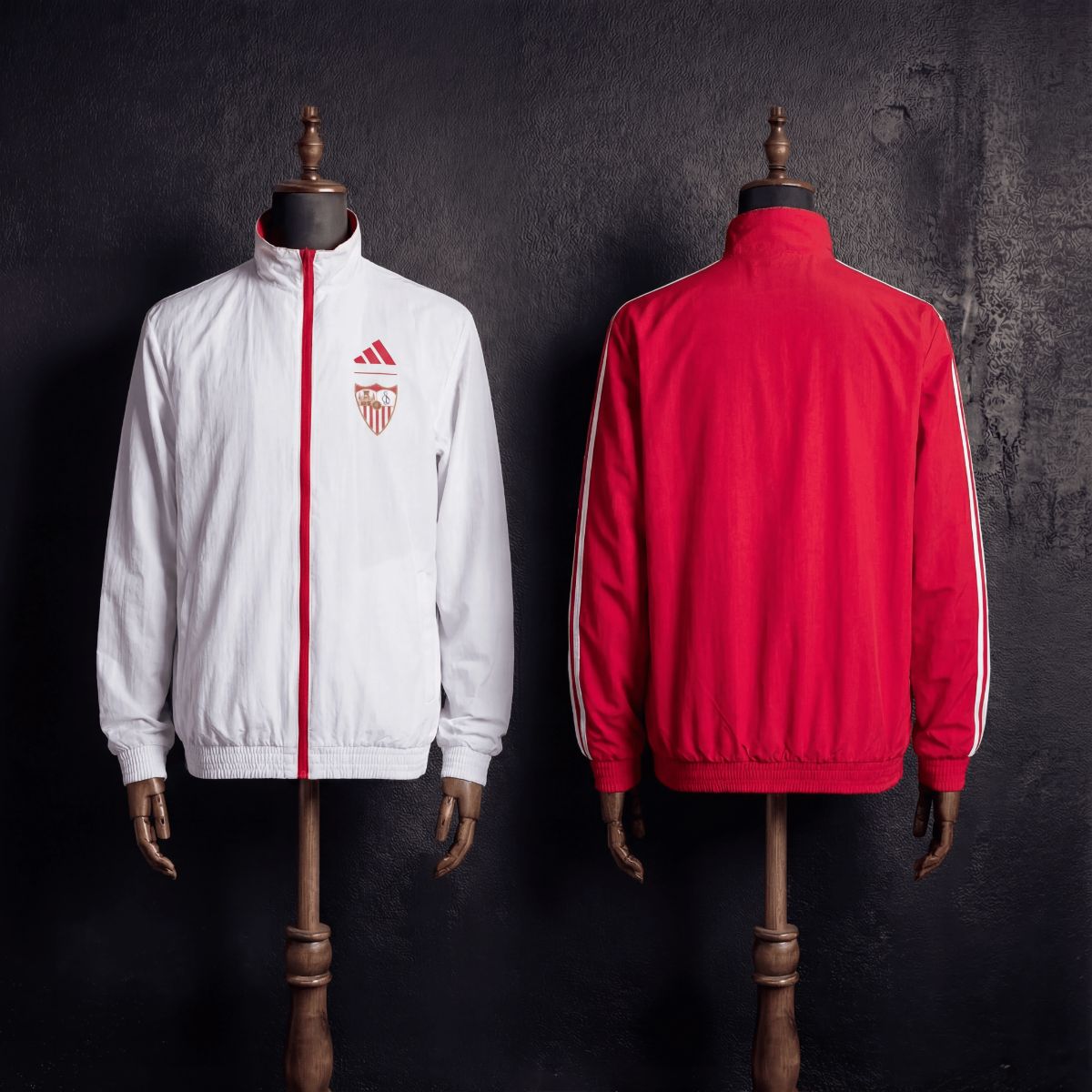 2026 Sevilla FC Red and White Reversible Jacket Windbreaker Sport Unifom