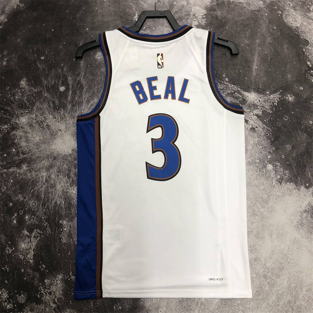 NBA Washington Wizards Round Neck White Retro Style Jersey S-XXL